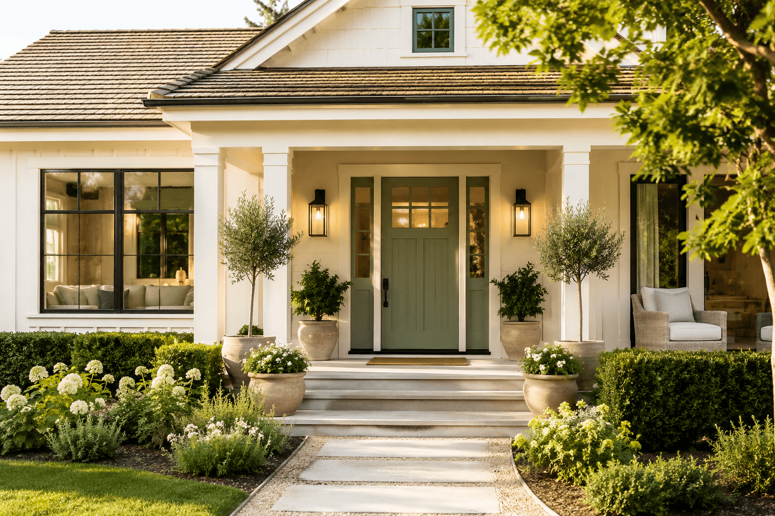 Refreshed front facade curb appeal render